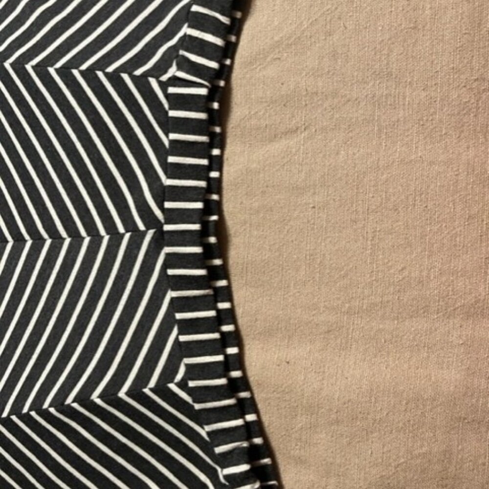 Heathered Gray Striped Skirt